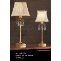 Picture A unique lamp with transparent pendants and a conical lace shade – Il Paralume Marina