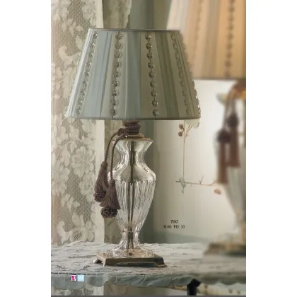 Zdjęcie Wyjątkowa kryształowa lampa stołowa w kolorze przezroczystym z kloszem Swarovski Spectra – Il Paralume Marina