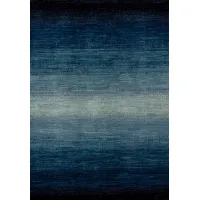 Picture A chic blue woolen rug, hand-woven from Iran - Jordan