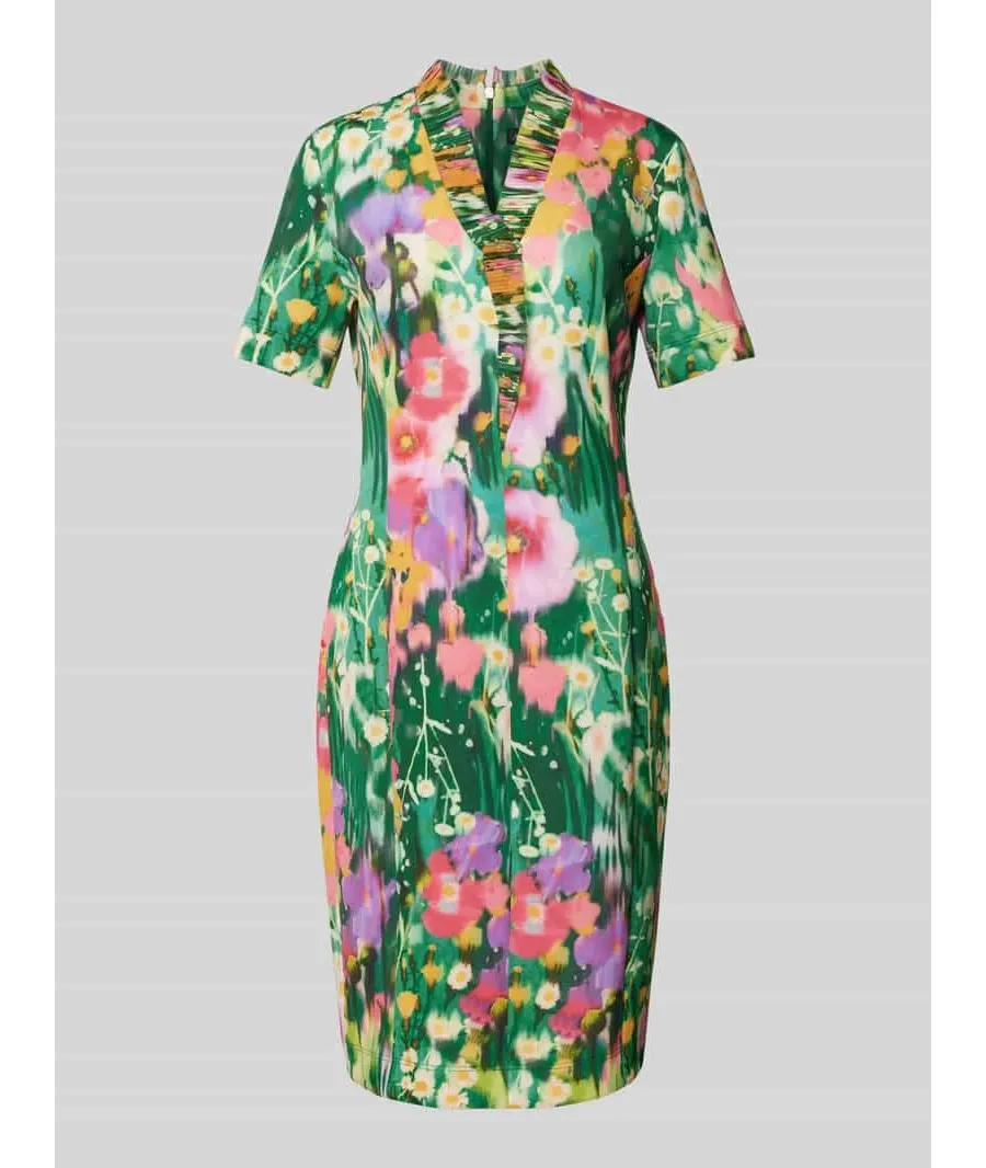 obrazek 1 Sukienka etui o długości do kolan z dekoltem w serek