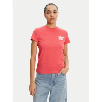 Zdjęcie Tommy Jeans T-Shirt Bubble DW0DW21338 Różowy Regular Fit