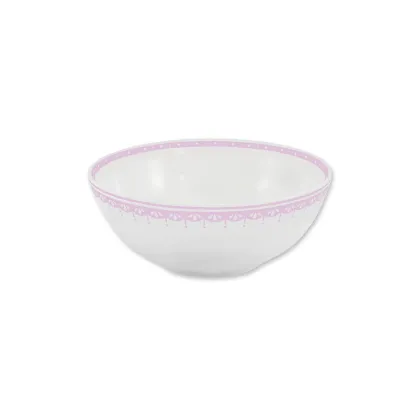 Zdjęcie Luksusowa miska z porcelany zdobiona różowym motywem - wariant 2 – Leander