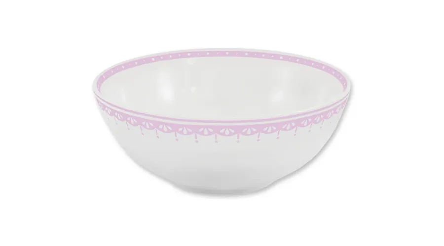 obrazek 1 Luksusowa miska z porcelany zdobiona różowym motywem - wariant 2 – Leander