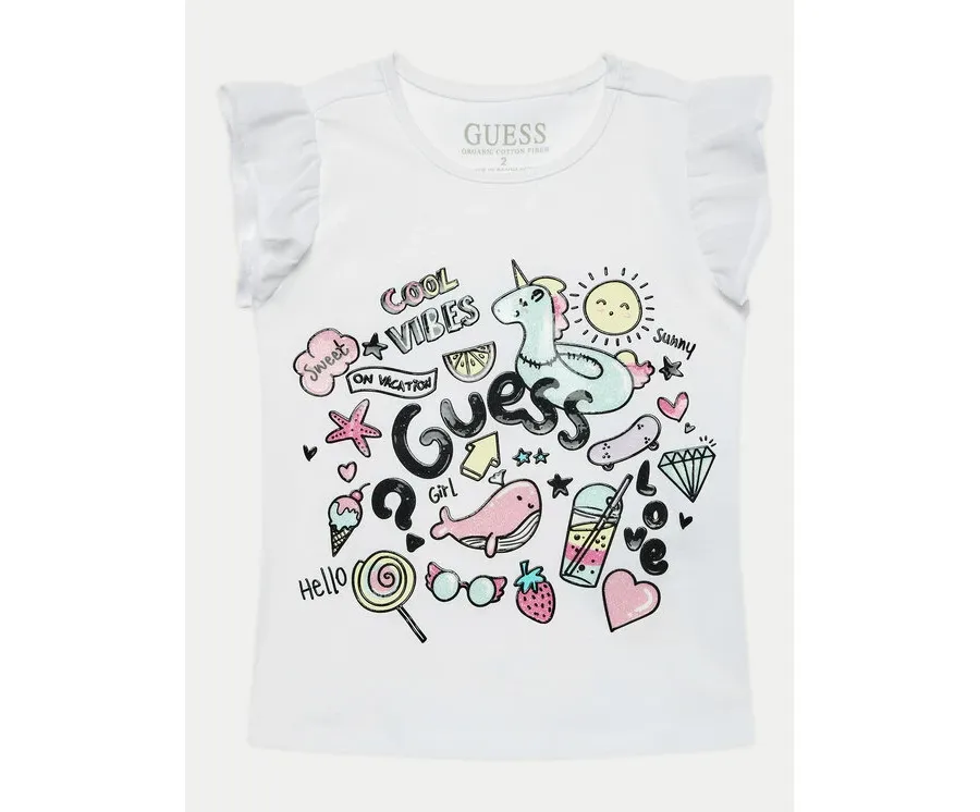 obrazek 1 Guess T-Shirt K4GI17 K6YW1 Biały Regular Fit