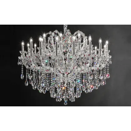 Picture An avant-garde chandelier for a large living room with Swarovski crystals