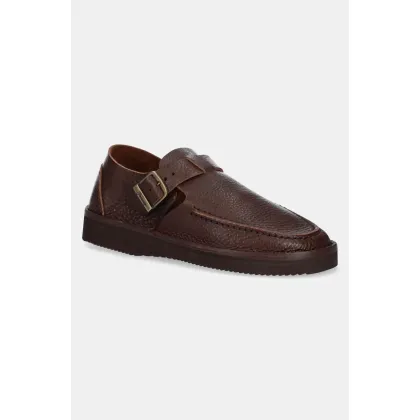 Zdjęcie Fracap mokasyny skórzane Sandals kolor brązowy D151