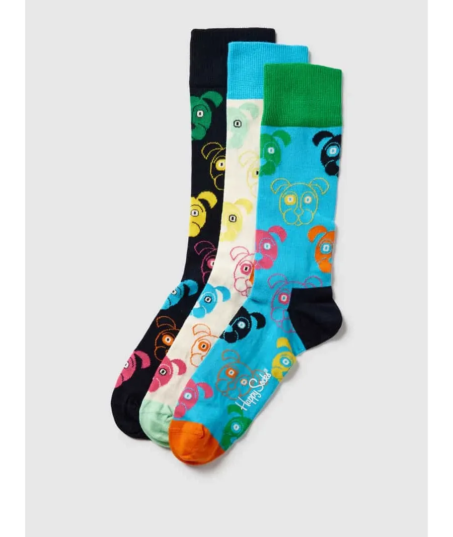 obrazek 1 Skarpety z detalem z logo w zestawie 3 szt. model ‘Mixed Dog Socks’