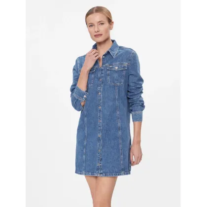 Zdjęcie Tommy Jeans Sukienka jeansowa Aline Ls Dress Ah5032 Ext DW0DW17542 Niebieski Regular Fit