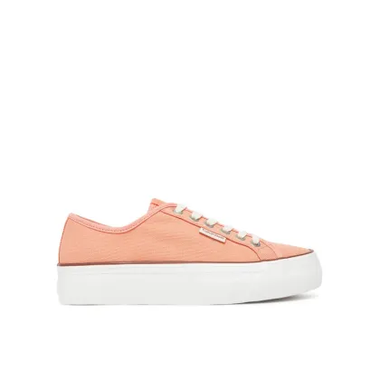 Zdjęcie Calvin Klein Jeans Tenisówki Vulc Flatform Ctn Logo Tag YW0YW01838 Pomarańczowy