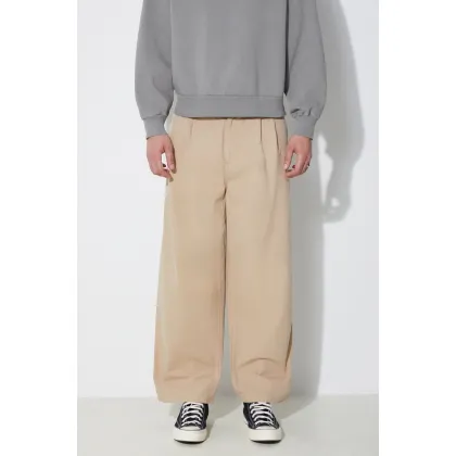 Zdjęcie Carhartt WIP spodnie bawełniane Colston Pant kolor beżowy proste I031514.G1GD