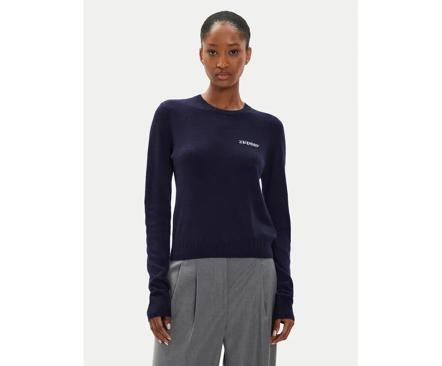 obrazek 1 2NDDAY Sweter Lance TT 2244340408 Granatowy Regular Fit