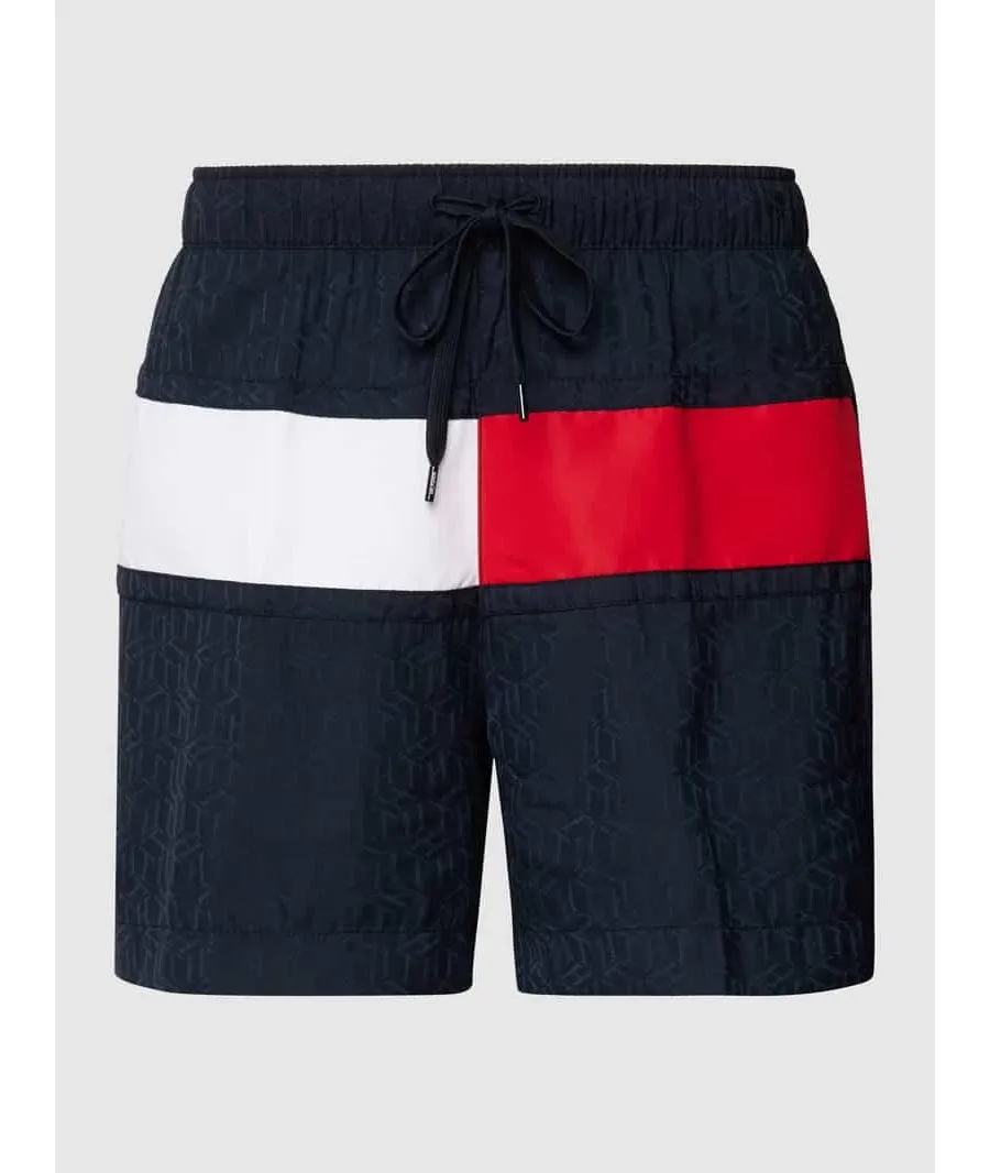 obrazek 1 Spodenki kąpielowe o kroju regular fit ze wstawką w kontrastowym kolorze