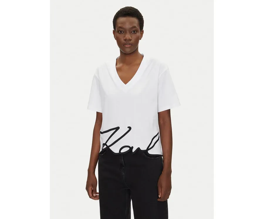 obrazek 1 KARL LAGERFELD T-Shirt A2W17104 Biały Relaxed Fit