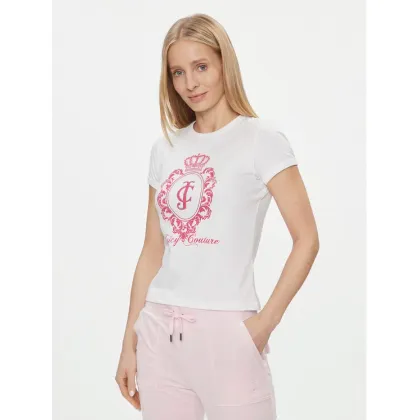 Zdjęcie Juicy Couture T-Shirt Heritage Crest Tee JCWCT24337 Biały Slim Fit