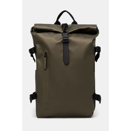 Zdjęcie Rains plecak Rolltop Rucksack Large W3 kolor zielony duży gładki 14590