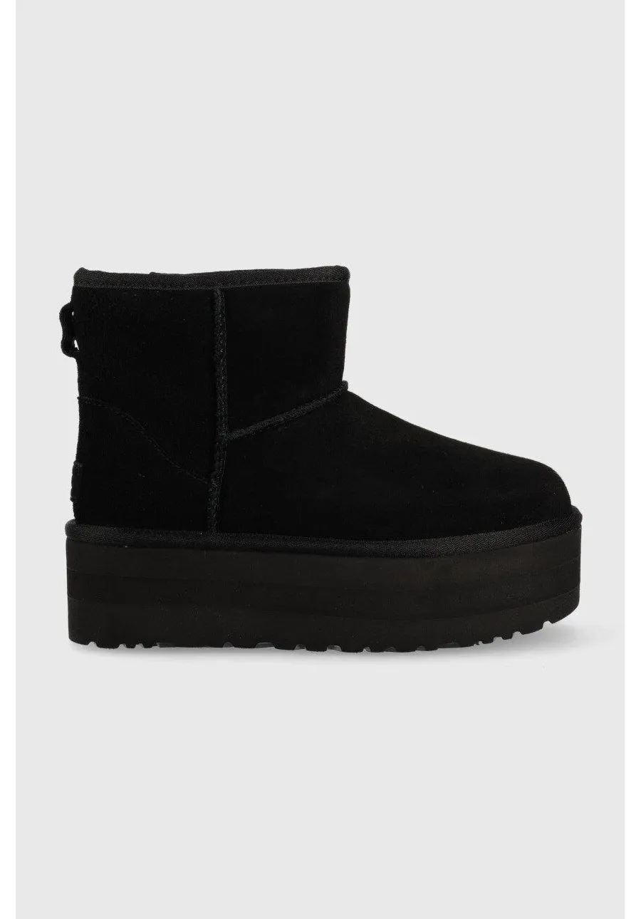 obrazek 1 UGG śniegowce skórzane Classic Mini Platform kolor czarny 1134991.BLK