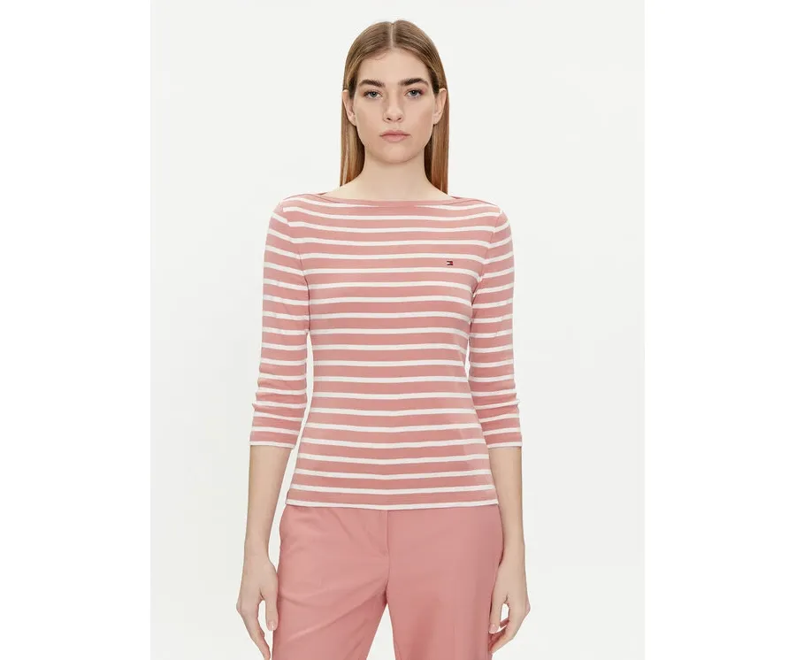 obrazek 1 Tommy Hilfiger Bluzka New Cody WW0WW40589 Różowy Slim Fit