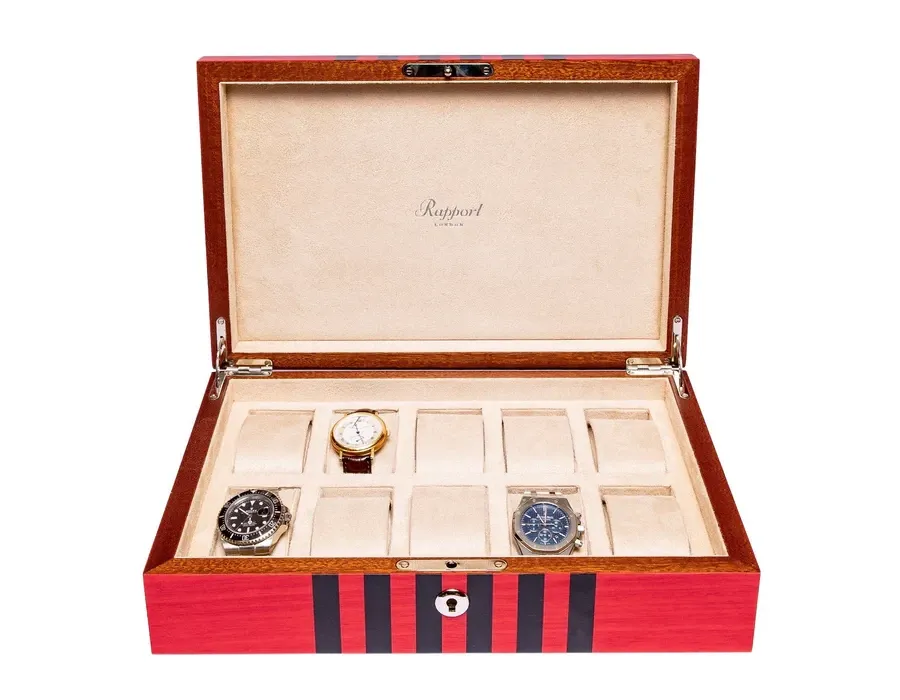 obrazek 1 Rzucające się w oczy - czerwone pudełko na 10 zegarków