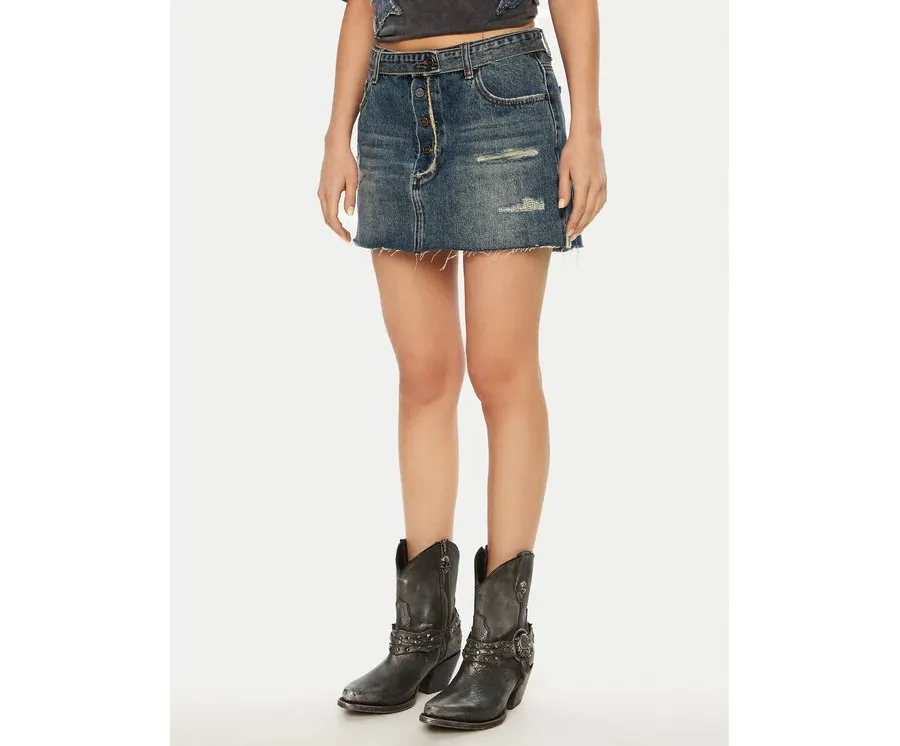 obrazek 1 One Teaspoon Spódnica mini 26681 Granatowy Regular Fit