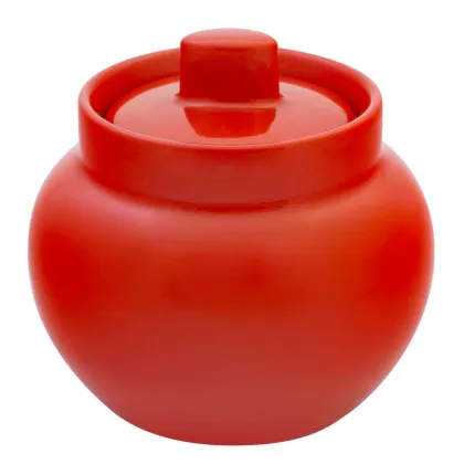 Picture Red porcelain sugar bowl from the colorful Colors - Vista Alegre collection