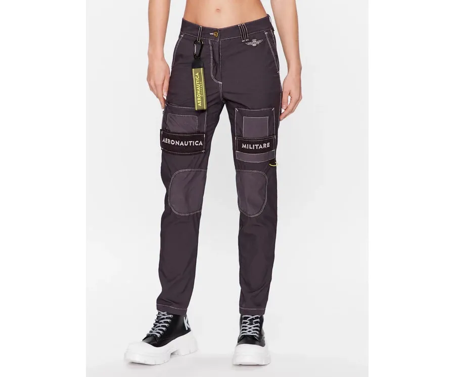 obrazek 1 Aeronautica Militare Spodnie materiałowe 231PA1532DCT2987 Szary Regular Fit