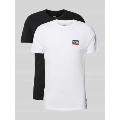 Zdjęcie T-shirt z nadrukiem z logo w zestawie 2 szt.