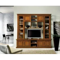 Picture Italian 8-door bookcase complete with 10 shelves - Zanini