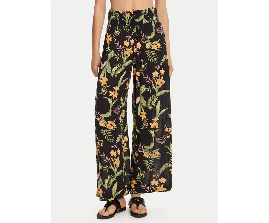 obrazek 1 Roxy Spodnie materiałowe Along The Beach ERJX603439 Czarny Regular Fit