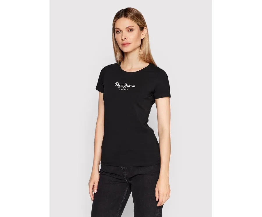 obrazek 1 Pepe Jeans T-Shirt New Virginia PL505202 Czarny Slim Fit