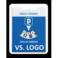 Zdjęcie Tarcza parkingowa modelu europejskiego, wykonana z tektury z logo firmowym