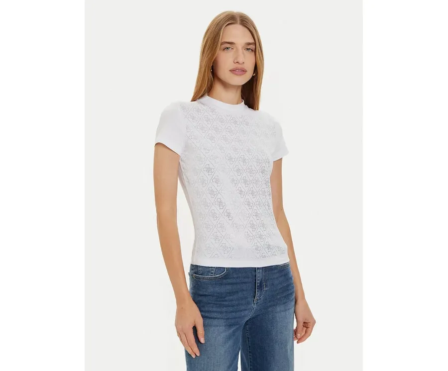 obrazek 1 Guess T-Shirt W4BI26 J1314 Biały Slim Fit