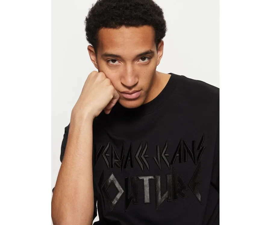 obrazek 1 Versace Jeans Couture T-Shirt 78GAHE02 Czarny Regular Fit