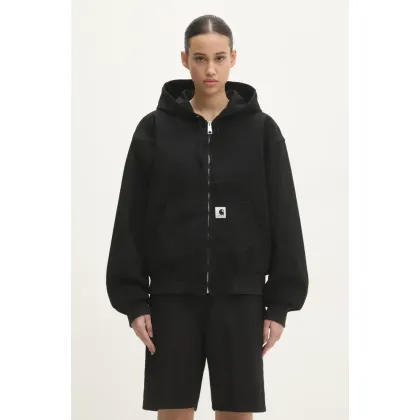 Zdjęcie Carhartt WIP kurtka jeansowa OG Active Jacket damska kolor czarny przejściowa oversize I034321.8902