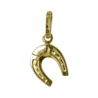 Picture A lucky charm in the shape of a horseshoe made of yellow gold