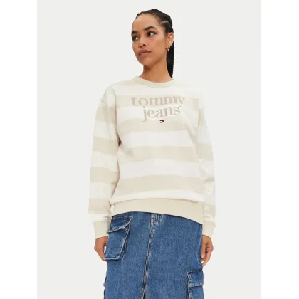 Zdjęcie Tommy Jeans Bluza Ess Logo DW0DW19041 Beżowy Relaxed Fit