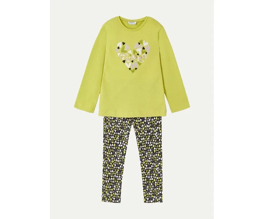 obrazek 1 Mayoral Komplet bluzka i legginsy 4713 Żółty Regular Fit