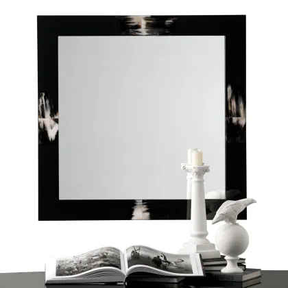 Zdjęcie Eleganckie kwadratowe lustro ścienne z drewna do ciekawego wnętrza – Arcahorn