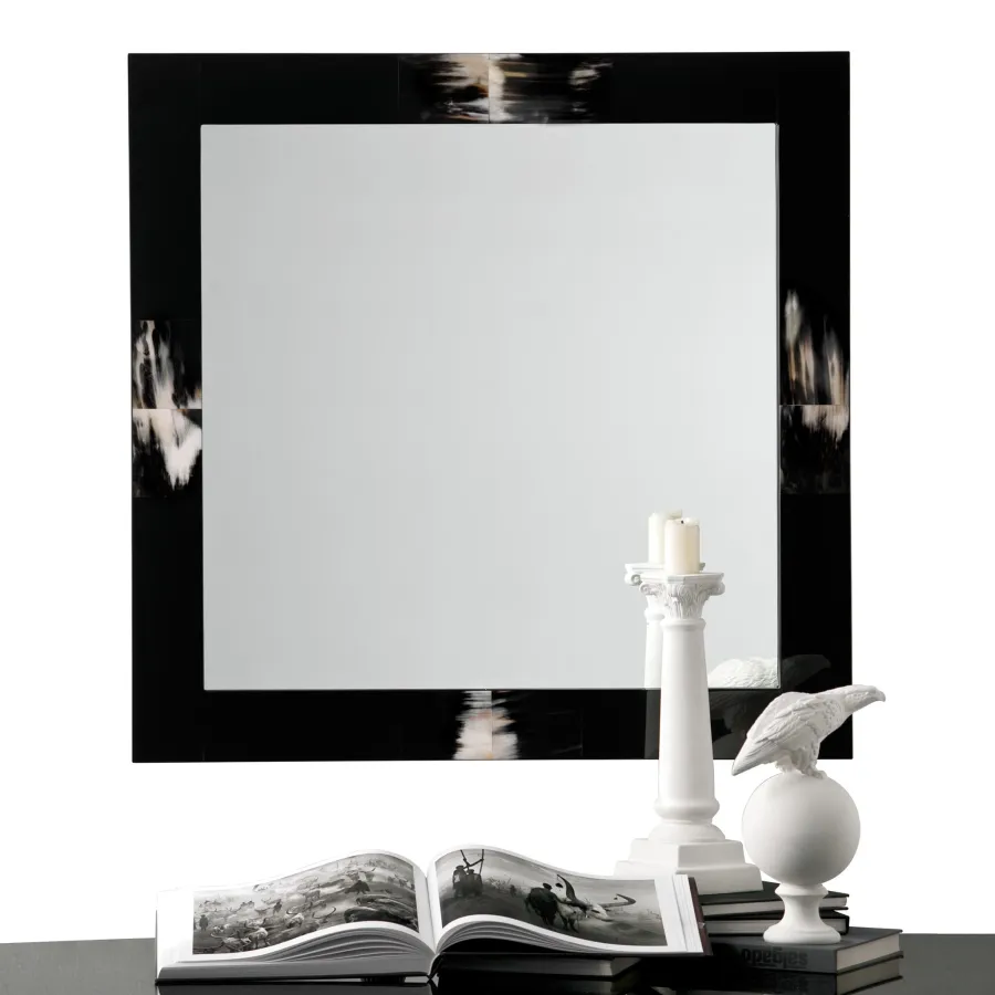 obrazek 1 Eleganckie kwadratowe lustro ścienne z drewna do ciekawego wnętrza – Arcahorn