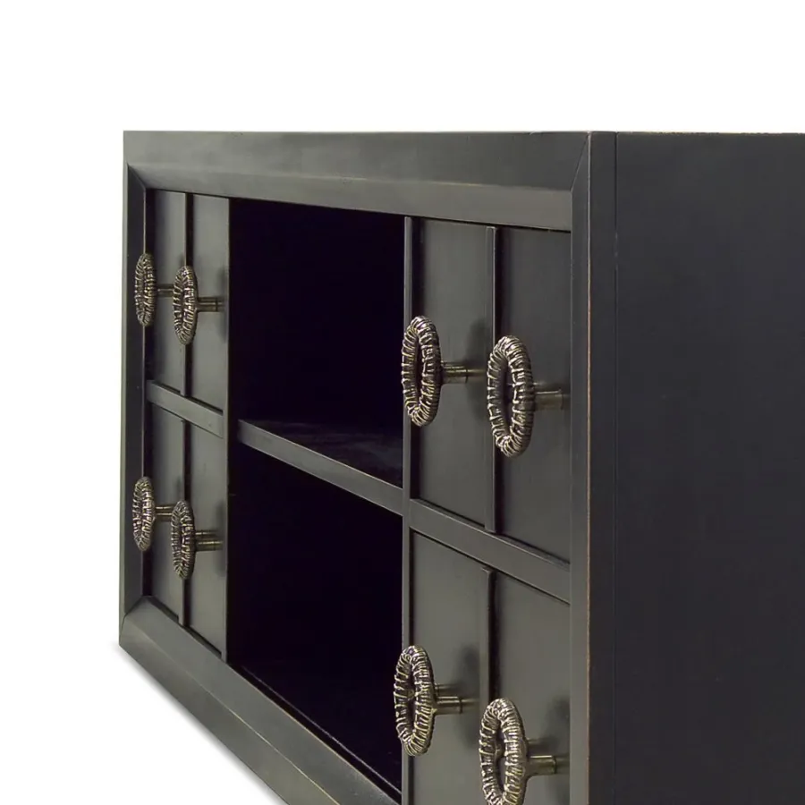 obrazek 3 Szafka RTV z czterema szufladami i jedną regulowaną półką H.45xL.140xP.48 cm