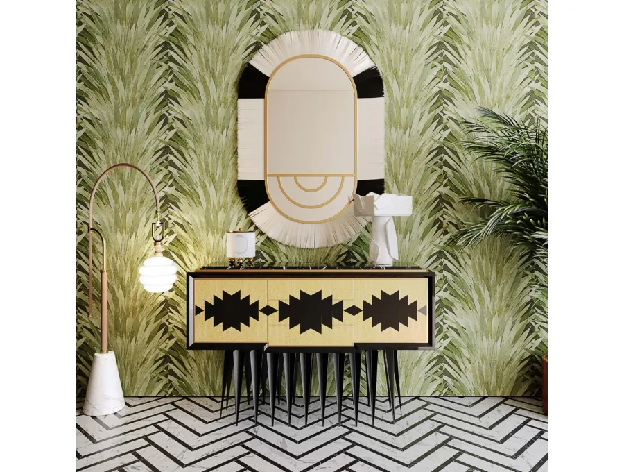 obrazek 6 Designerskie owalne lustro w oryginalnej ramie