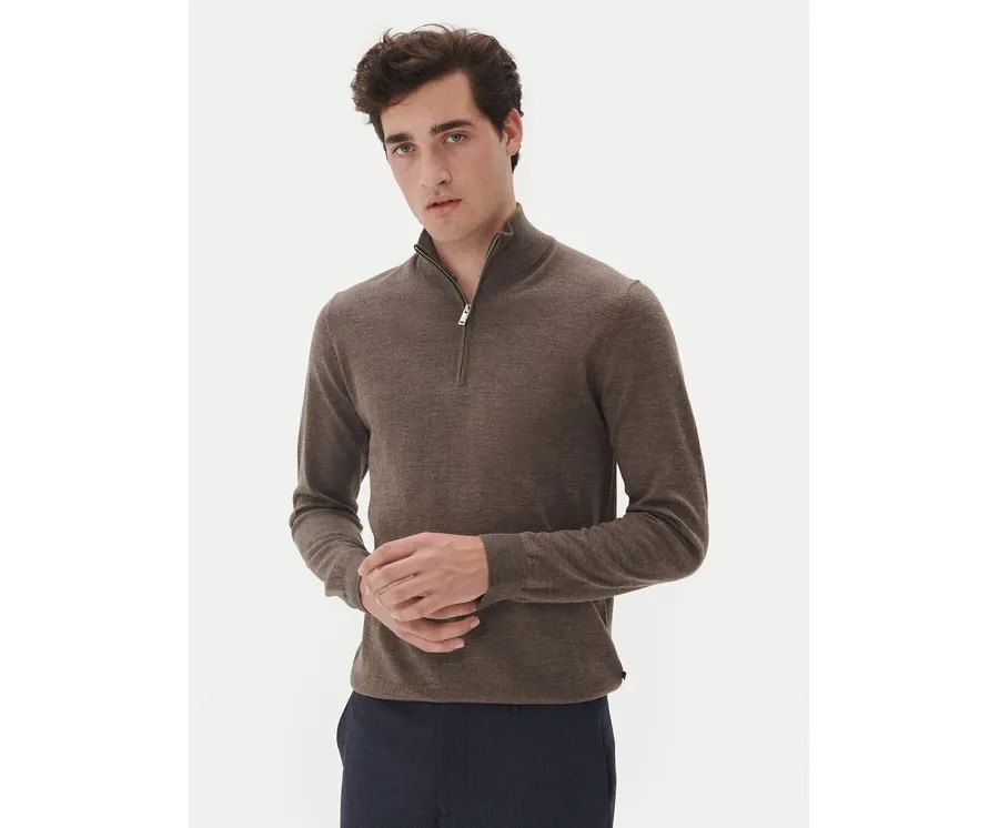 obrazek 1 Matinique Sweter Mason 30207103 Brązowy Regular Fit