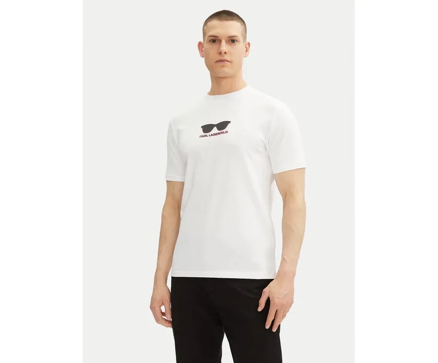 obrazek 1 KARL LAGERFELD T-Shirt 755400 552235 Biały Regular Fit