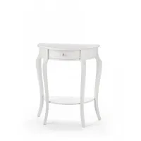 Picture Stylish, lacquered half-moon console with a drawer - Zanini