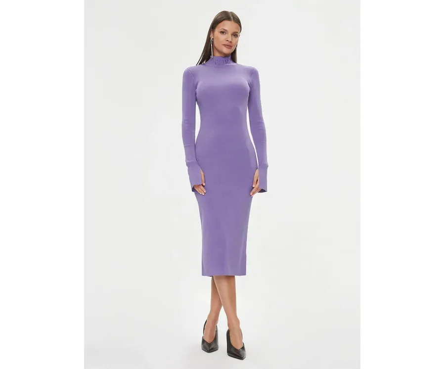 obrazek 1 Patrizia Pepe Sukienka dzianinowa 2A2612/K002-M477 Fioletowy Slim Fit