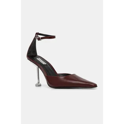 Zdjęcie Naked Wolfe szpilki skórzane Valerie kolor bordowy Valerie Box Leather Burgundy