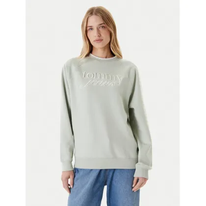 Zdjęcie Tommy Jeans Bluza Script DW0DW21196 Zielony Regular Fit