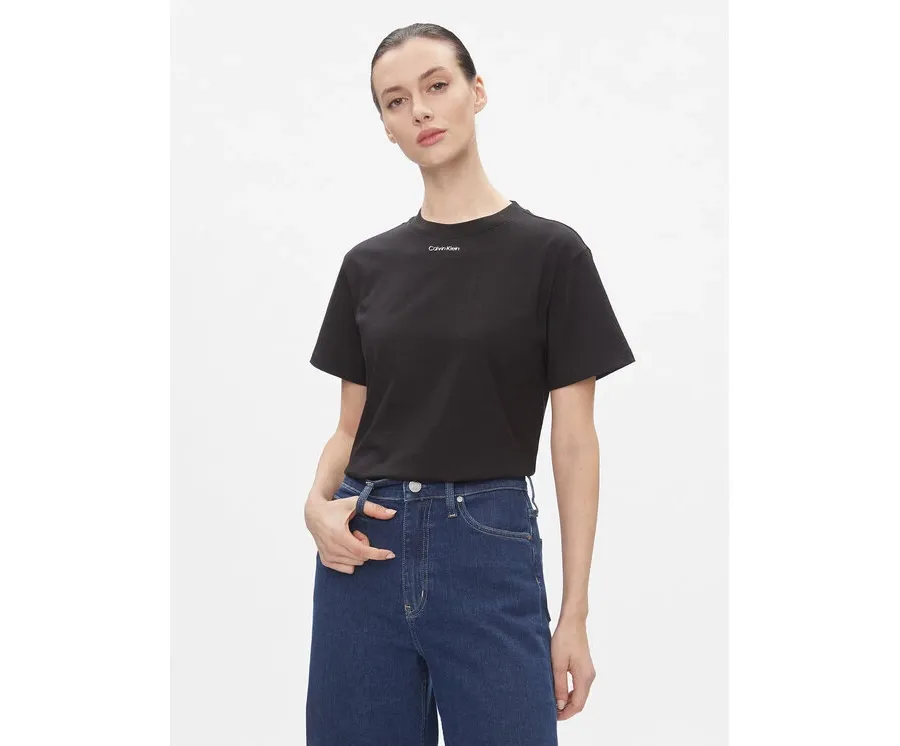 obrazek 1 Calvin Klein T-Shirt Metallic Micro Logo T Shirt K20K206967 Czarny Regular Fit