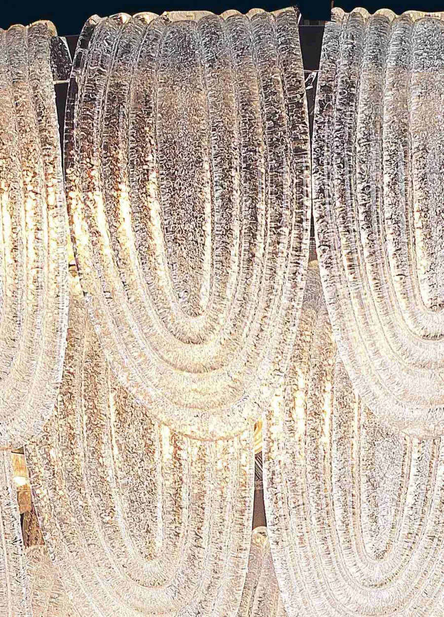 obrazek 2 Elegancka lampa sufitowa z kryształowego szkła Murano