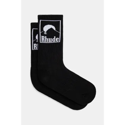 Zdjęcie RHUDE skarpetki Moonlight Badge męskie kolor czarny RHPS25SO06117