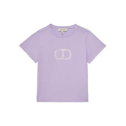 Zdjęcie TWINSET T-Shirt 251GJ2485 Fioletowy Regular Fit